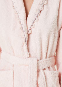 สวมใส่ผ้าฝ้าย 100% เสื้อคลุมเทอร์รี่ผู้หญิงผ้าฝ้าย 100% เสื้อคลุมอาบน้ําสตรีคุณภาพสูงแห้งเร็วศูนย์บิดเสื้อคลุมอาบน้ําผ้าฝ้ายไมโคร - Product Image 3