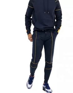 High Quality Fashion Wholesale Men Color Block Skinny Unisex Jogger Tracksuit Wear Custom logo Casual Fit Joggers Suits <b>Set</b> - Product Image 4