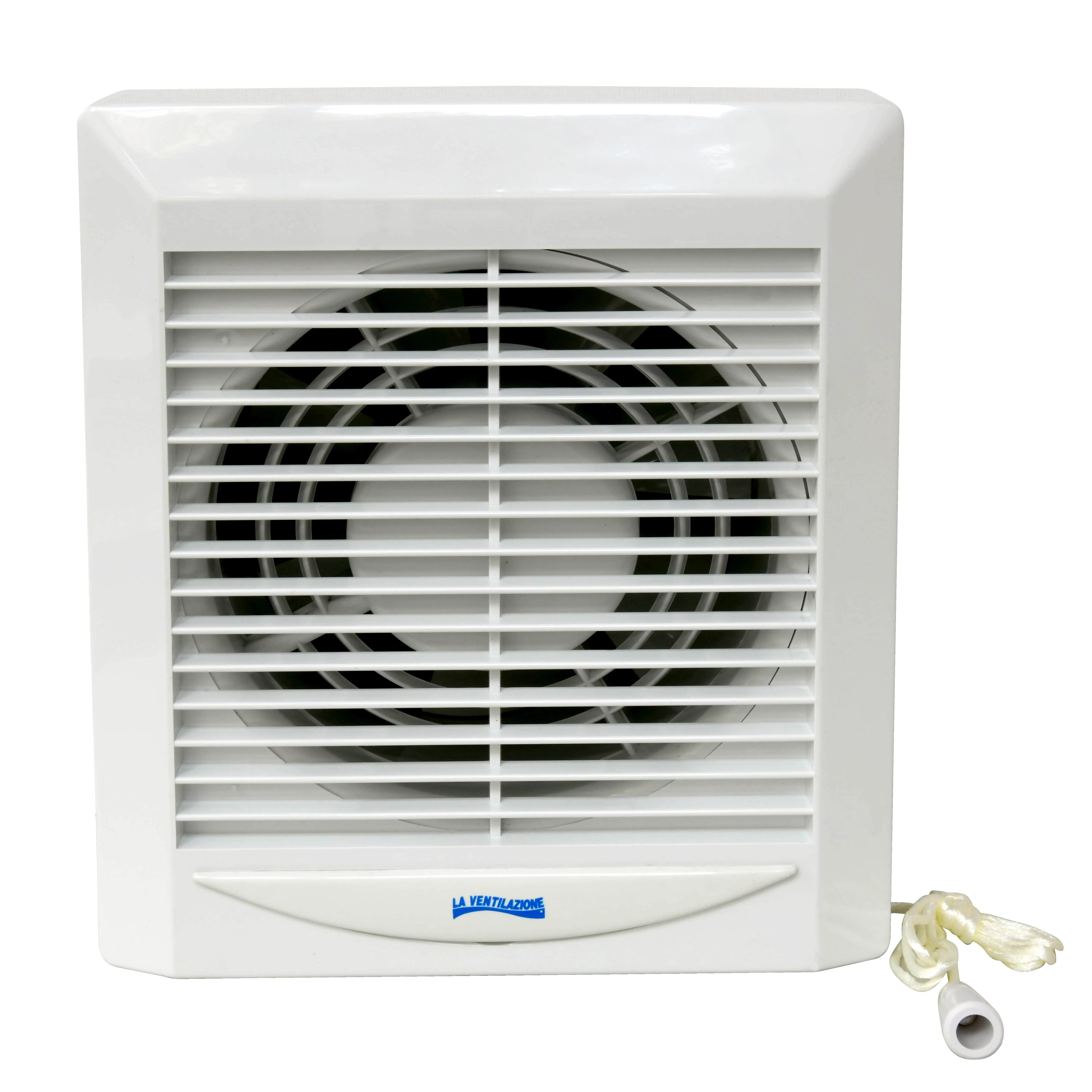 Ventilateur axial électrique diamètre 150 mm blanc avec cordons de traction interrupteur mural pour salle de bain cuisine évacuation de l'air