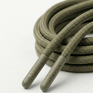 Cordón Impermeable con Logotipo Personalizado |   Cordones Trenzados 100% Poliéster con Puntas para Sudaderas, Pantalones, Bolsos, Zapatos y Textiles para el Hogar - Product Image 2