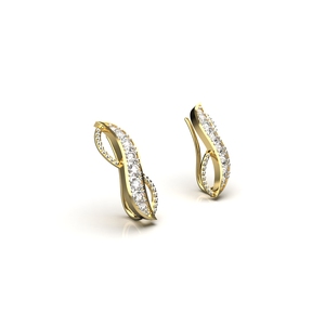 Ishi Diamonds' Enchanting 18k Gold Lab-Grown Diamond <b>Cuff</b> <b>Earrings</b> Fine Jewelry - Product Image 4