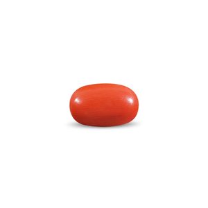 พลอยปะการังสีแดงขัดเงา 7.7 กะรัต สีขาว ขนาด 8 มม. ความสูงของสินค้า - Product Image 1