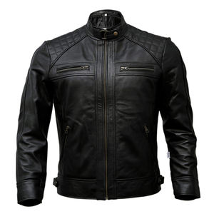 Plus size black <b>winter</b> leather Jacket for men Genuine Slim Fit Leather Jacket For Sale Custom design Jacket For men - Product Image 1