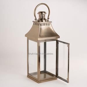 Good Looking Bronze Color Metal & Glass Rectangular <b>Candle</b> Lantern for Home Garden Balcony Decor <b>Hanging</b> Lanterns - Product Image 5