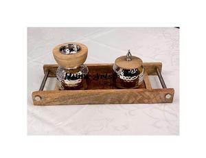 Brûleur de Bakhoor de forme ronde en bois Mabkhar de meilleure qualité pour la décoration d'hôtel et de restaurant - Product Image 5