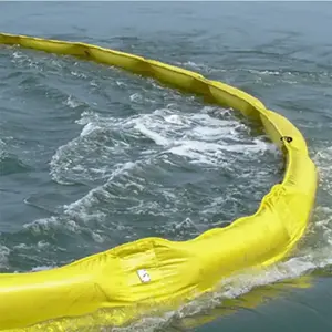 Barrera flotante de PVC Espuma Goma Aceite Contención Boom Personalizado Contiene Puertos/Lago/Boom petrolero en alta mar