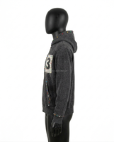 Sweat à capuche zippé personnalisé OEM en polaire d'hiver 320g coton/polyester, design double fermeture éclair, séchage rapide pour homme