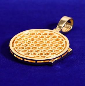 Colgante de edición redonda de lujo Iced Out "Money And Family", joyería de Hip Hop para hombres, collar con colgante helado, regalo de cuerda para él - Product Image 3