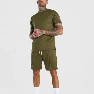 Nuevo conjunto corto de verano para hombre, camiseta de manga corta y pantalones cortos, conjunto doble de dos piezas, Camiseta de algodón transpirable - Product Image 4