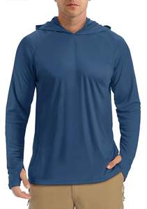 Ropa de Exterior Personalizada para Hombre con Protección Solar UPF 50, Sudaderas con Capucha de Manga Larga, Camisetas para Escalar, Senderismo, Correr, Protección UV, Pesca - Product Image 5