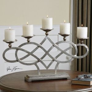 Candle <b>Holders</b> Stand Single Arms <b>Black</b> <b>Candlestick</b> <b>Holder</b> Metal Decorative for Church Wedding Party - Product Image 5