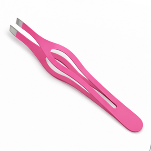 Pinzas Profesionales de Acero Inoxidable Rosa de Primera Calidad para Cejas, Punta Inclinada, Herramienta Cosmética de Precisión para Depilación de Cejas - Product Image 1