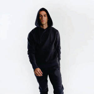 Sweat-shirt à capuche ample et respirant pour homme, en molleton de coton mélangé avec broderie 3D, collection Hiver 2025 – Style décontracté - Product Image 3