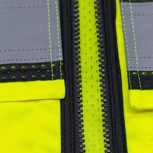 Logo personnalisé Gilet de sécurité pour la construction Vêtements réfléchissants Gilet de sécurité haute visibilité avec réflecteur avec poche haute visibilité pour l'hiver - Product Image 5