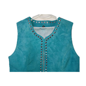 Top de moda nueva llegada estilo occidental prendas de vestir exteriores Chaleco de cuero para las mujeres - Product Image 3