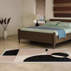 Luxueux grand tas de peluche laine moderne motif à carreaux Premium fabriqué à la main de haute qualité antidérapant lavable tapis pour chambre - Product Image 4
