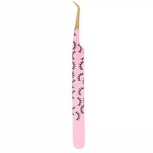 Pinzas de pestañas de acero inoxidable, para voluminosas extensiones de pestañas, herramientas de maquillaje - Product Image 3