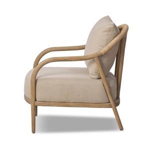 Silla Sassanid de madera premium con espuma es un sillón suave hecho de espuma y una cómoda silla individual para usar en la sala familiar. - Product Image 3