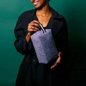 Capella RPET Sustainable <b>Toiletry</b> Bag Felt Clutch for Travel and Gadgets - Product Image 1