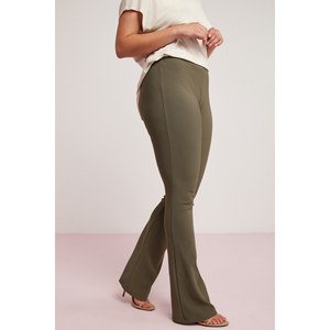 Pantalon évasé extensible côtelé interlock pour femme grande taille ETHIQUET Larissa - Product Image 2