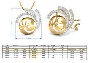 Boho Swirl Zircon Brass Pendant 18k Gold Plated Geometric Hollow Cutout Wholesale Necklace For Women - Product Image 4