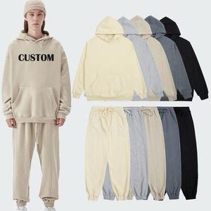 Nueva moda para hombres y mujeres 100% algodón Jogging Track Sweat Suits Conjuntos al por mayor Chándal con capucha ecológico Diseño impreso - Product Image 4