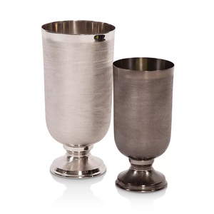 Florero de Metal dorado moderno para decoración del hogar, vajilla decorativa de boda, florero - Product Image 3