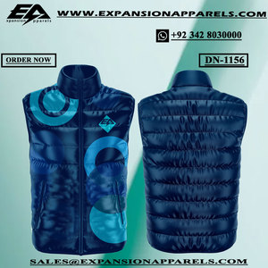 Chaqueta acolchada sin mangas de alta calidad para hombre, chaleco, ropa deportiva de poliéster 100%, soporte de invierno lavable, nueva burbuja de sublimación - Product Image 5