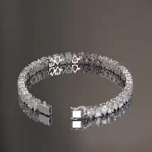 Pulsera de tenis de diamantes cultivados en laboratorio para mujer, pulsera de moissanita de tendencia para novias, uso diario - Product Image 2
