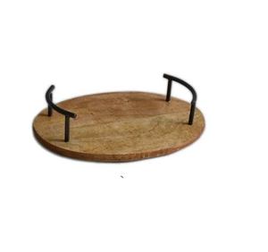 Premium Quality Elegant and Decorative Metal Wood Serving <b>Tray</b> Unique Design Factory Direct Sale for Guests - Product Image 3