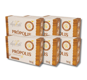 Alquiverde Jabón Corporal Vegano Ecológico de Propóleo Natural 90g (Paquete de 6) - Cuidado de la Piel Cruelty-Free - Product Image 3