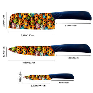 Lames de couteau de haute qualité revêtues de céramique avec manche en plastique, compatibles lave-vaisselle, pour le camping en plein air, vente en gros d'usine en stock - Product Image 2