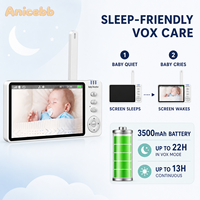 Caméra de vision nocturne, audio bidirectionnel, détection de mouvement, 720P, 2.4GHz, FHSS, sans fil, berceuses, sirène intégrée, lecteur de musique, adaptateur secteur