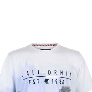 Camiseta de Algodón para Hombre con Estampado de Letras de California, Manga Corta, Cuello Redondo, Corte Holgado Informal, Ecológica, Tejido Jersey Transpirable de 320g - Product Image 3