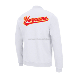 Chaqueta universitaria de inspiración vintage personalizada, cuello alto con decoración de bordado frontal, aspecto clásico retro, 2017 - Product Image 3