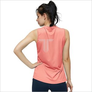 Camiseta sin mangas de entrenamiento informal UPF 50 para mujer, camiseta MUSCULAR DE TENIS transpirable de secado rápido para correr, gimnasio, ejercicio, protección solar - Product Image 4