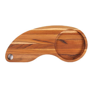 Échantillon gratuit Planches à découper en bois épais de cuisine de haute qualité avec logo personnalisé Planche à découper en bois d'acacia avec poignée - Product Image 5