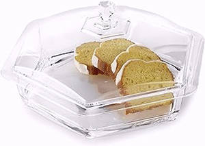 Plat de service en acrylique avec couvercle pour maison hôtel restaurants et ustensiles de cuisine plat de service de nourriture couleur claire plat de service fournitures d'hôtel - Product Image 2