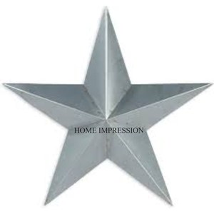 Diseño de estrella de Metal para colgar en la pared de bienvenida para decoración de jardín o entrada, acabado rústico de bronce, forma redonda - Product Image 3