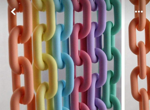 Decoración de pared de resina hecha a mano, cadena colgante de resina, decoración de pared minimalista - Product Image 3