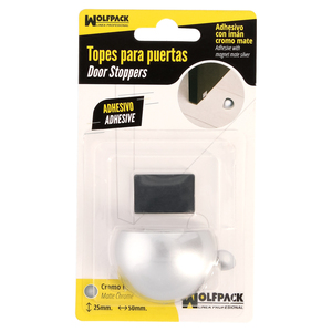 Fermaporta Adesivo con Magnete, Cromo Opaco - Product Image 4