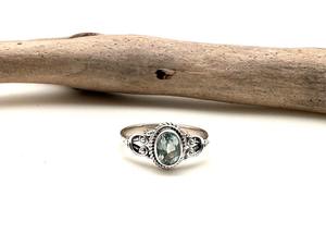 ทำด้วยมือแหวนคลาสสิก925เครื่องประดับเงินสเตอร์ลิงสำหรับผู้หญิง925เงินแท้สีฟ้าบุษราคัมแหวนสไตล์โบฮีเมียนของขวัญสำหรับ - Product Image 3