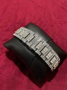 Montre glacée en diamant Baguette Moissanite en édition limitée de qualité supérieure Montres mécaniques à cadran en acier inoxydable uniques personnalisées - Product Image 3