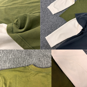 T-shirt à manches courtes double couche en jersey 100 % coton, anti-rétrécissement, avec impression en relief, style streetwear, effet gaufré délavé, thermique, personnalisable avec logo OEM - Product Image 3