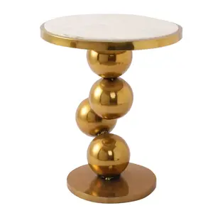 Sfera di metallo progettato tavolino laterale tavolino & consolle tavolo per soggiorno e camera da letto personalizzare Look e Design con oro