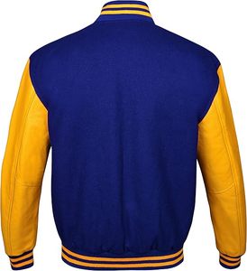 Chaqueta de béisbol de talla grande para hombre, transpirable, personalizada, de cuero Real, chaqueta para hombre, chaqueta de béisbol universitaria para hombre, envío DDP - Product Image 4