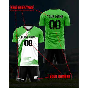 Conjunto de uniformes de fútbol al por mayor, personalizable con nombre y número, nuevas camisetas de adultos para estudiantes, apto para competiciones de equipos - Product Image 3