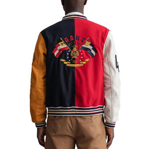 Lightweight Varsity <b>Jacket</b> for <b>Men</b> Stand Collar Custom Logo Patchwork Varsity <b>Jacket</b> Winter Fashion Wholesale factory Price - Product Image 3