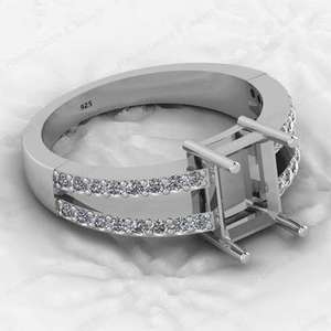 แหวนตั้งอัญมณีรูปแปดเหลี่ยมและเพชรสังเคราะห์ขนาด8x6มม. ทำจาก925สำหรับผู้หญิงแหวนเงินแท้พร้อมตัวยึด CZ - Product Image 6