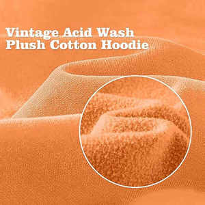 Haute qualité 100% coton lavé à l'acide à capuche Style Vintage vieux pull pierre lavé plaine teint haute rue série pour l'hiver - Product Image 6